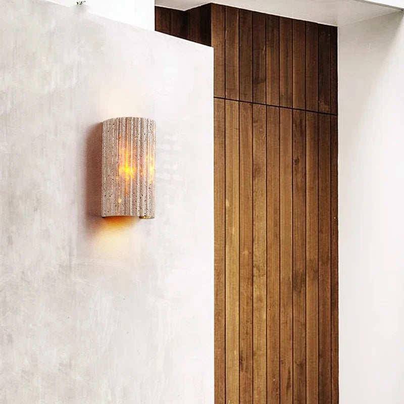 Solaro Travertine Tuin Buitenwandlamp