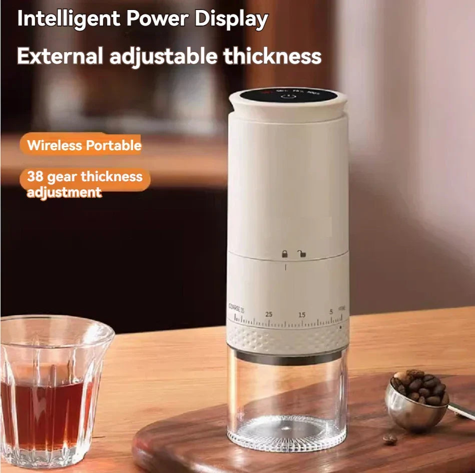 1500mAh Elektrische Koffiemolen Extern instelbare Type-C-oplaad Koffiemolen Bonenmaalmachine Koffiezetapparaat