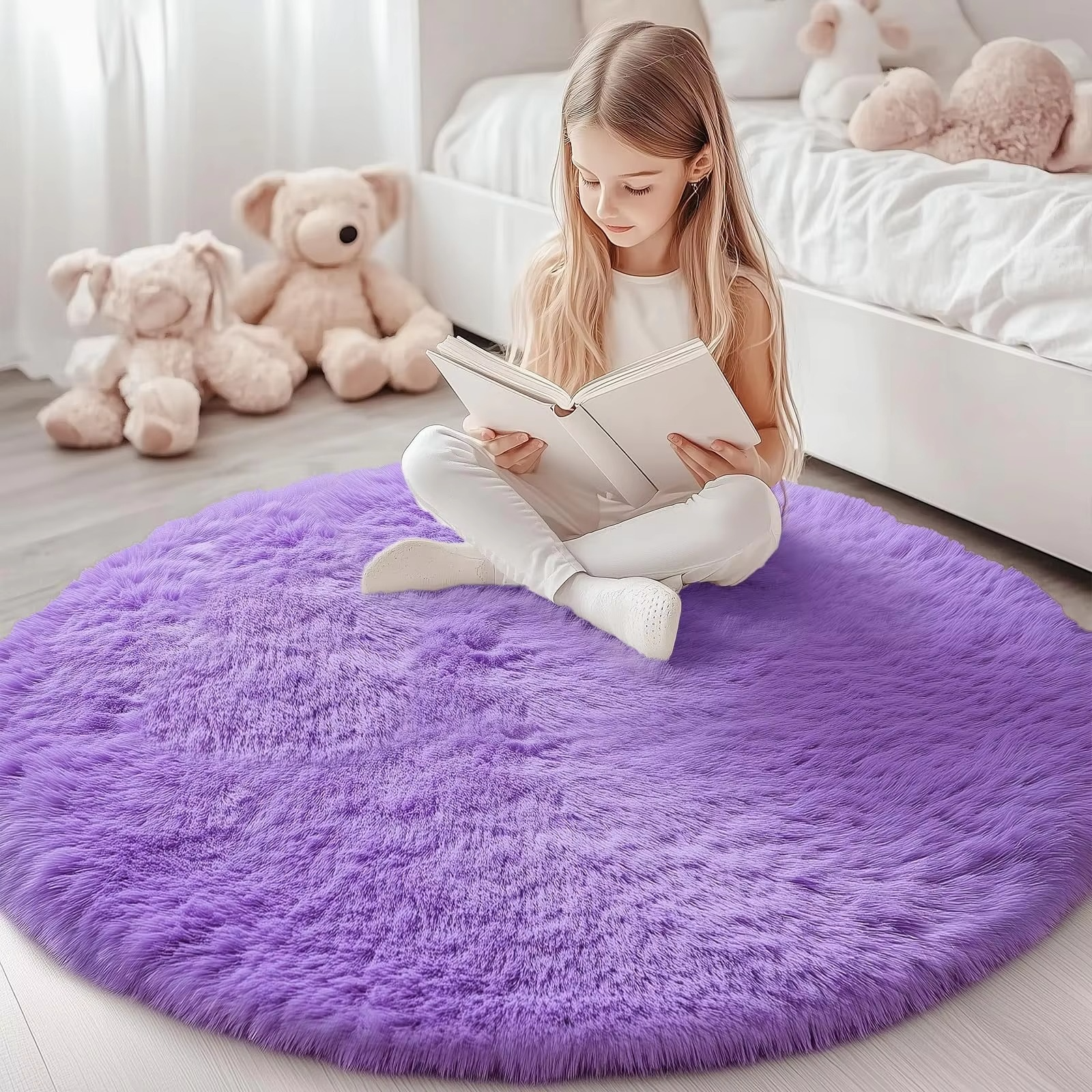 Runder Shag-Tapijt 150 cm