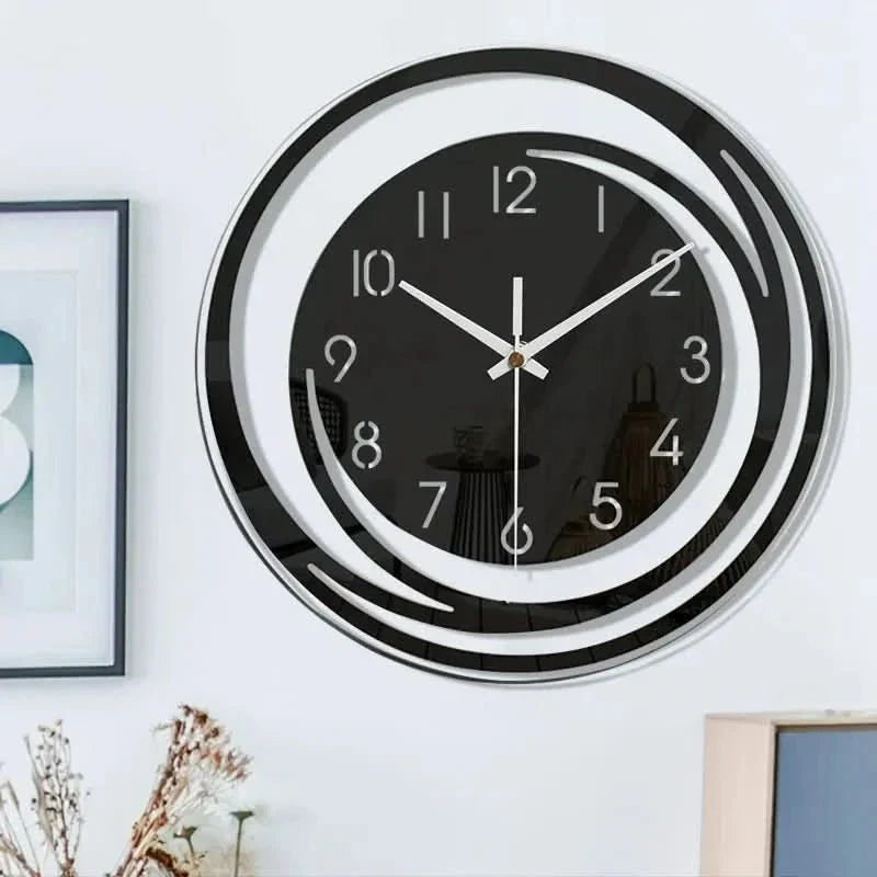 Moderne Wandklok met Minimalistisch Cirkelontwerp en Stille Mechanisme