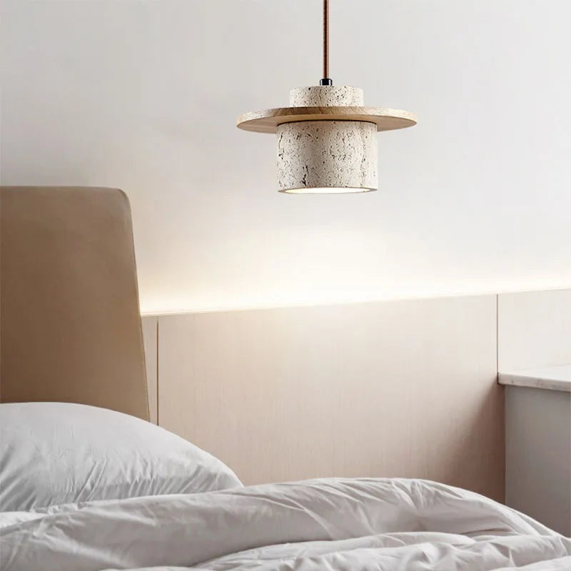 Moderne Hanglamp van Steen en Hout