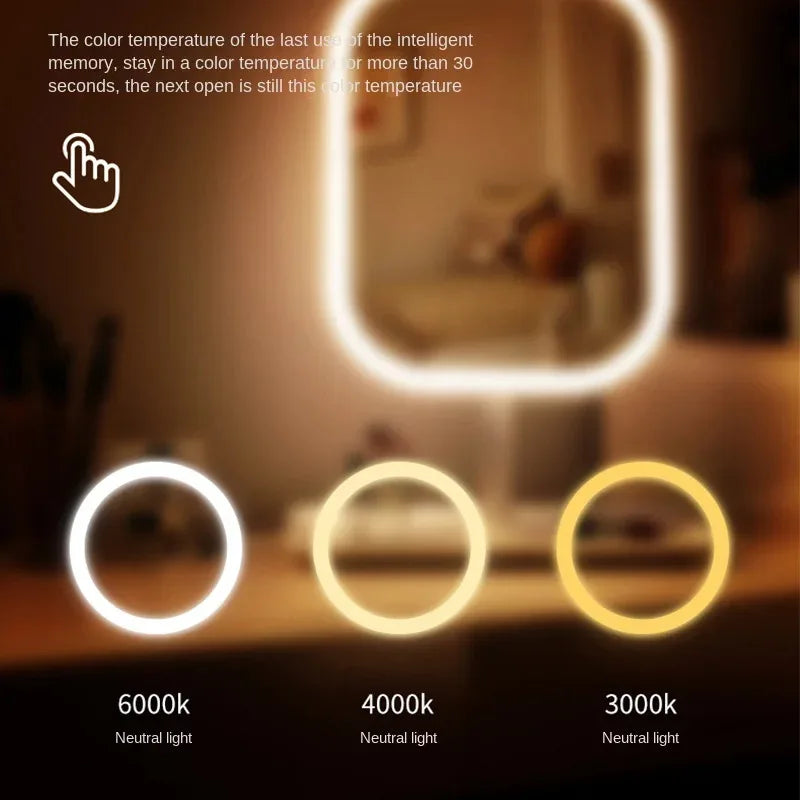 LED Make-up Spiegel Lumiéra | 3 Lichtkleuren | Touch-bediening | Modern Design