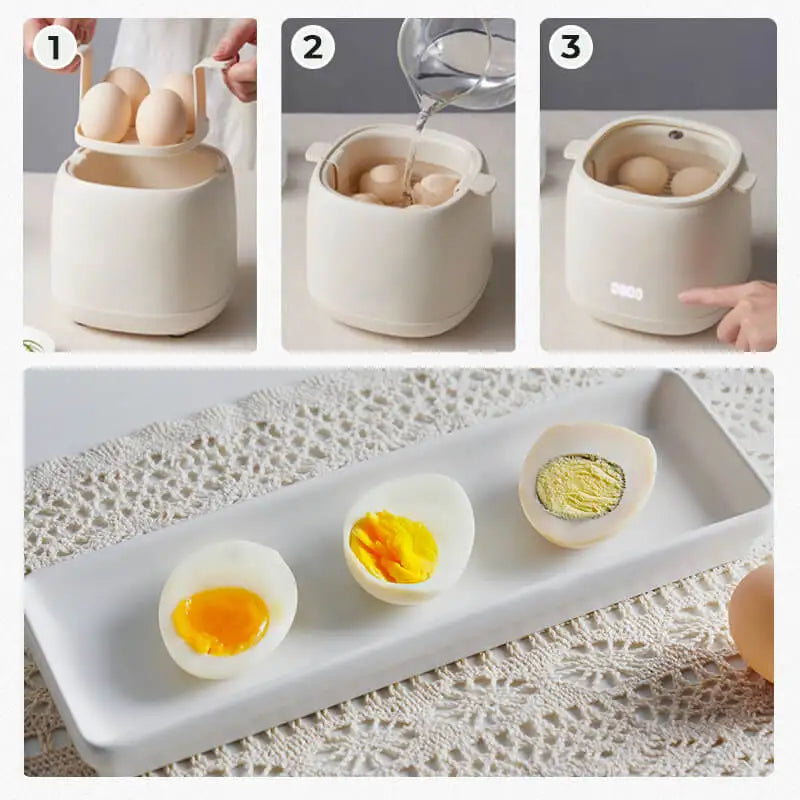 EggElegance Slimme Eierenpan | Multifunctionele stoompan met automatische uitschakeling voor een perfect en moeiteloos ontbijt