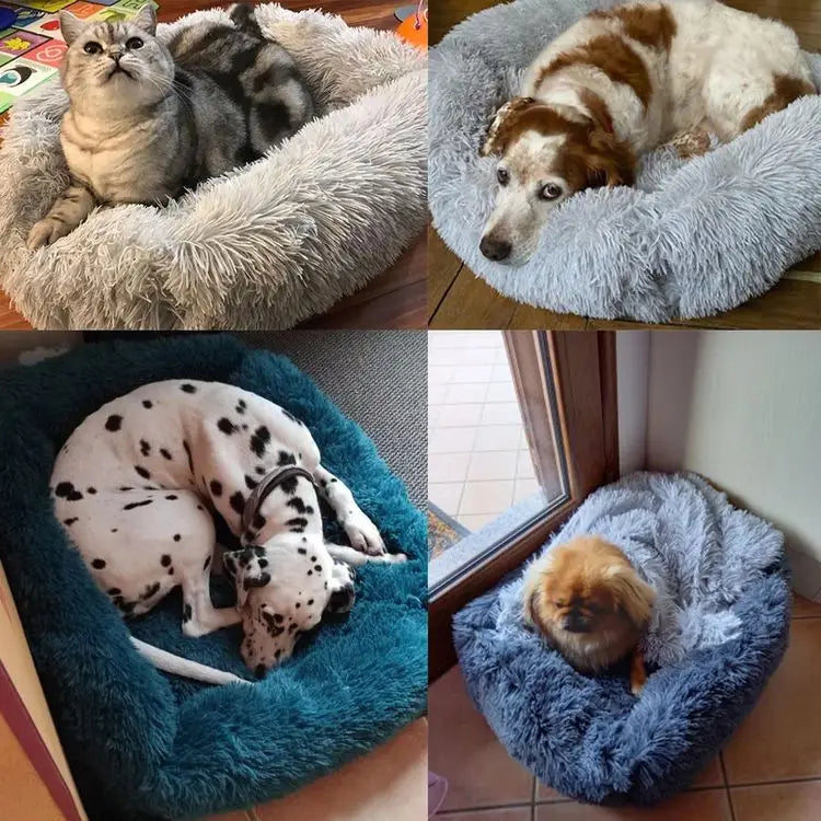 FurHaven Deluxe Dog Lounger | Lang pluche, wasbaar bed voor honden en katten