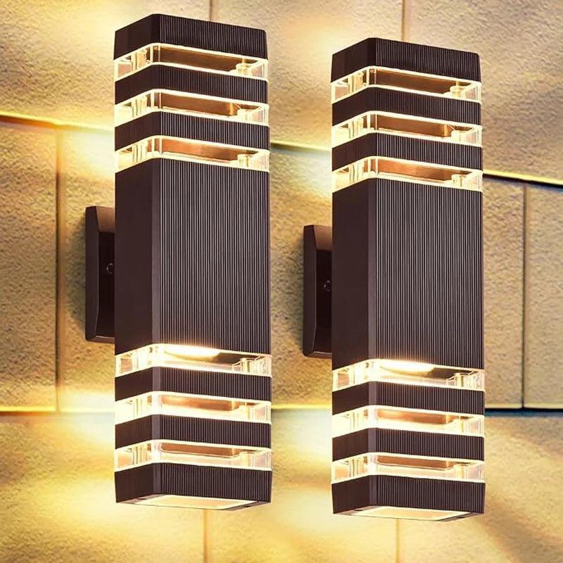 LumiBloc™ | Up & Down Effect | E27 Fitting | IP65 Waterdicht | Modern Design voor Tuin & Balkon