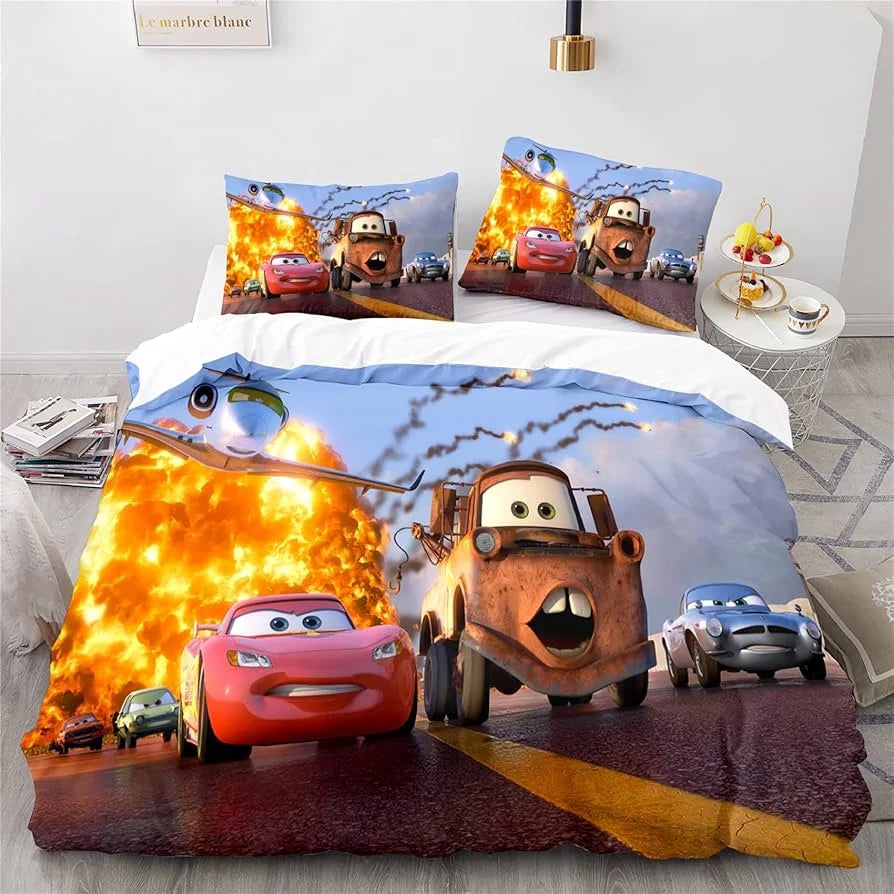 Cars Lightning McQueen Dekbedovertrek Set – Leuke en Comfortabele Set voor Kinderen