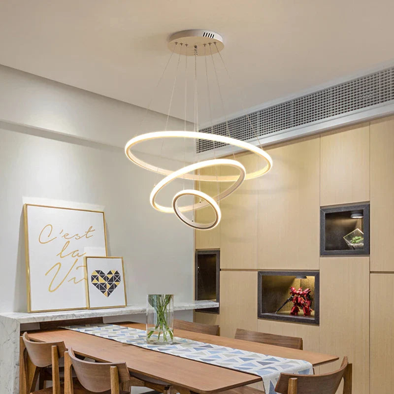 LED hanglamp ontwerp – moderne vorm van 3D-ringen