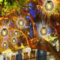 AuroraGlow Zonnelantaarn Buiten | Vernieuwde decoratieve en waterdichte zonne-energie voor buite