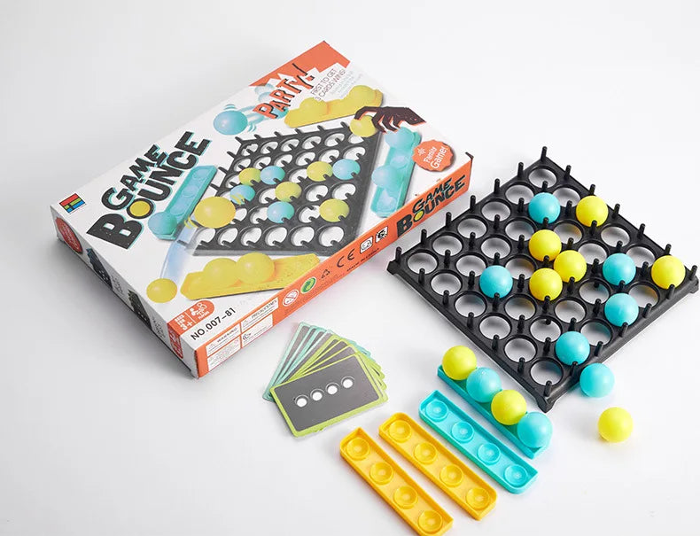 BounceElite Familie Plezier Spel Set | Boeiend springbal bordspel voor kinderen, perfect voor familie bijeenkomsten en feesten.