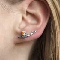 LuckFeather | Handgemaakte glas-in-lood oorbellen voor de lente