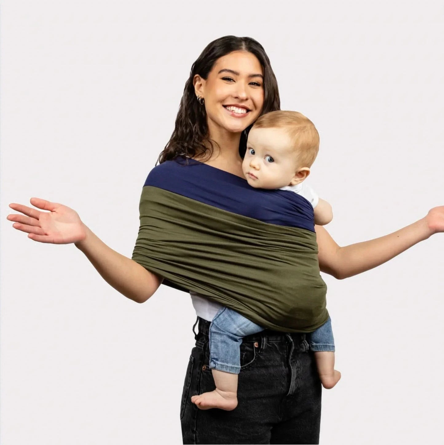 Twee-kleurige cocon babydrager voor een tedere band elke dag