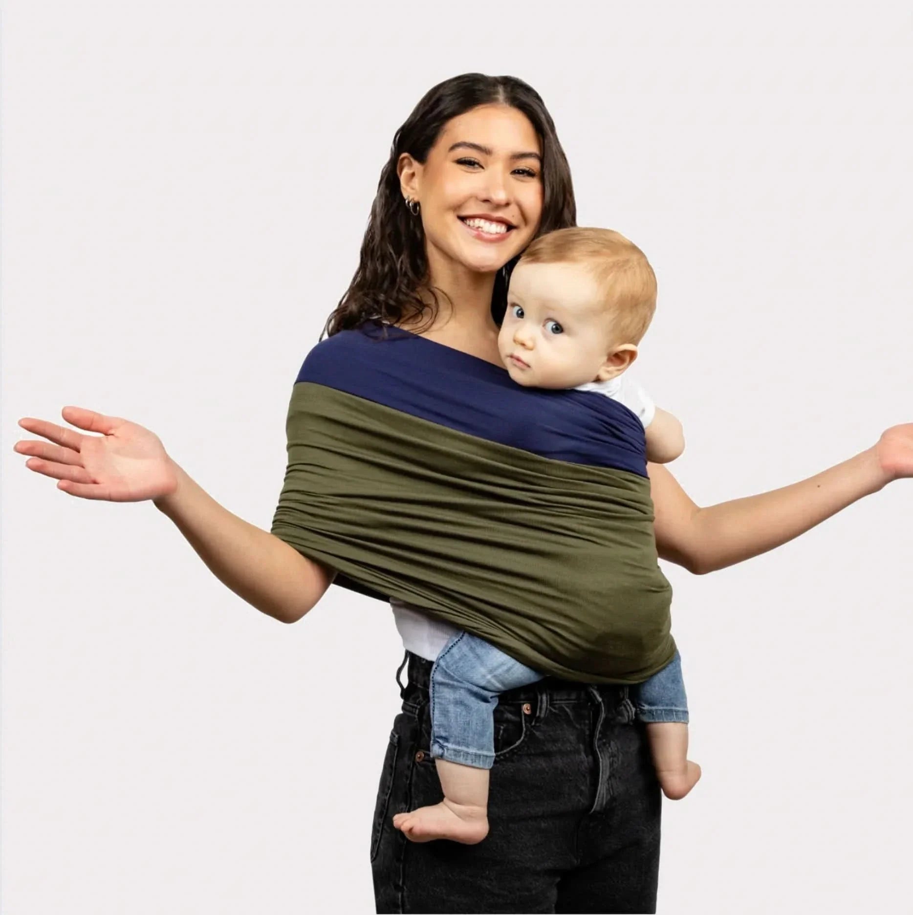 Twee-kleurige cocon babydrager voor een tedere band elke dag