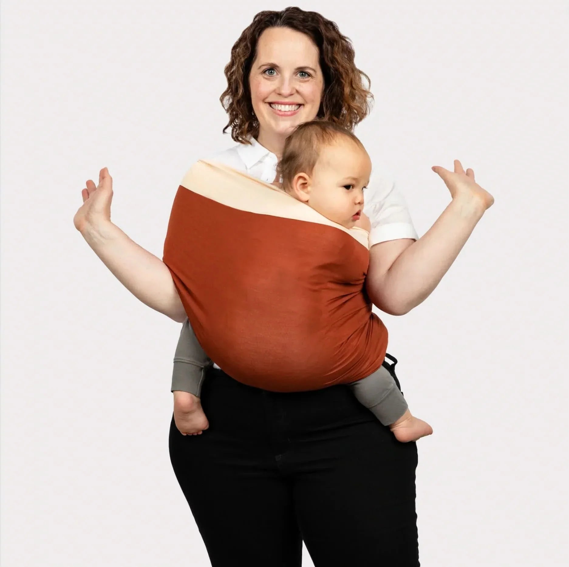 Twee-kleurige cocon babydrager voor een tedere band elke dag