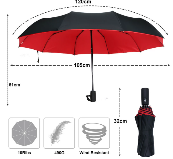 Winddichte Stormparaplu