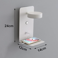 Skanto | LED wandlamp multifunctioneel dimbaar met USB-lader voor de slaapkamer