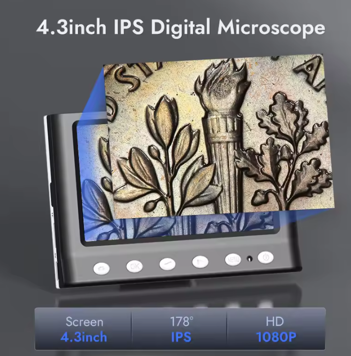 Skanto | Digitaal Microscoop met 4.3'' Scherm – 1000X Vergroting