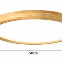 Nordic Massief Houten Ronde Ultra-dunne LED Plafondlamp 1-Licht