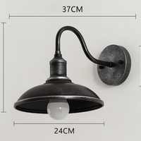 Vintage Industriële IJzeren Kom Buitenwandlamp LED 1-Licht