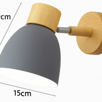 Moderne Minimalistische Houten Kegel LED Wandlamp | 1-Licht