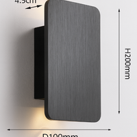 Noordse Minimalistische Glazen Rectangulaire LED Wandlamp 2-licht