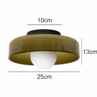 Nordic Glass Olive Disc Wand- & Plafondlamp LED 1-lamp