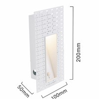 Nordic Frameless RVS Trap LED Wand 1-Licht
