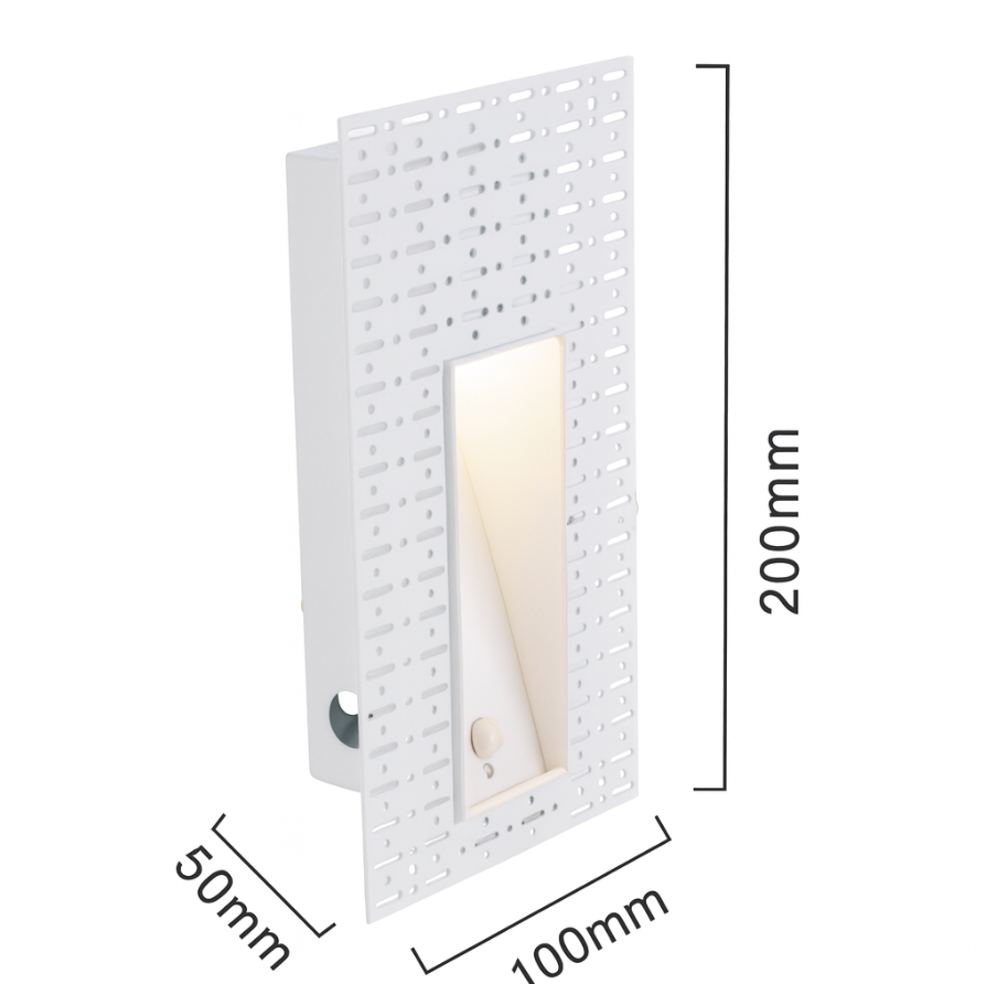 Nordic Frameless RVS Trap LED Wand 1-Licht