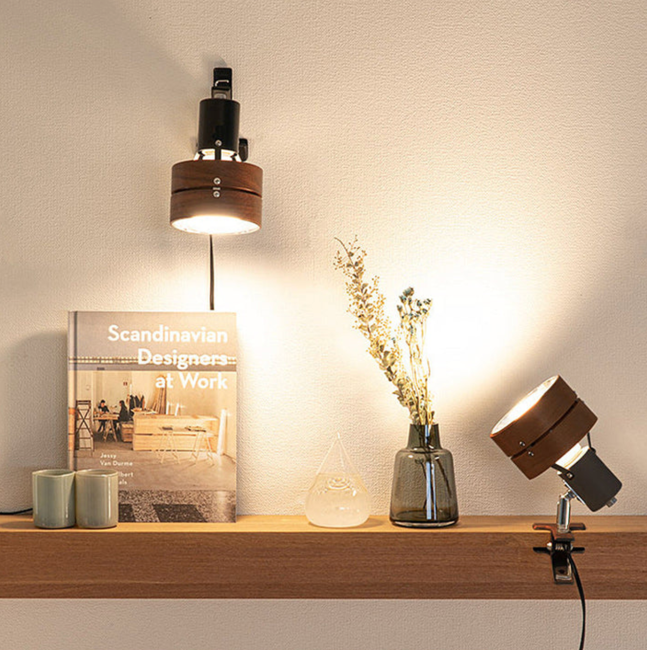 Verstelbare Clip Lamp Retro Houten Metaal Bureau Spotlamp