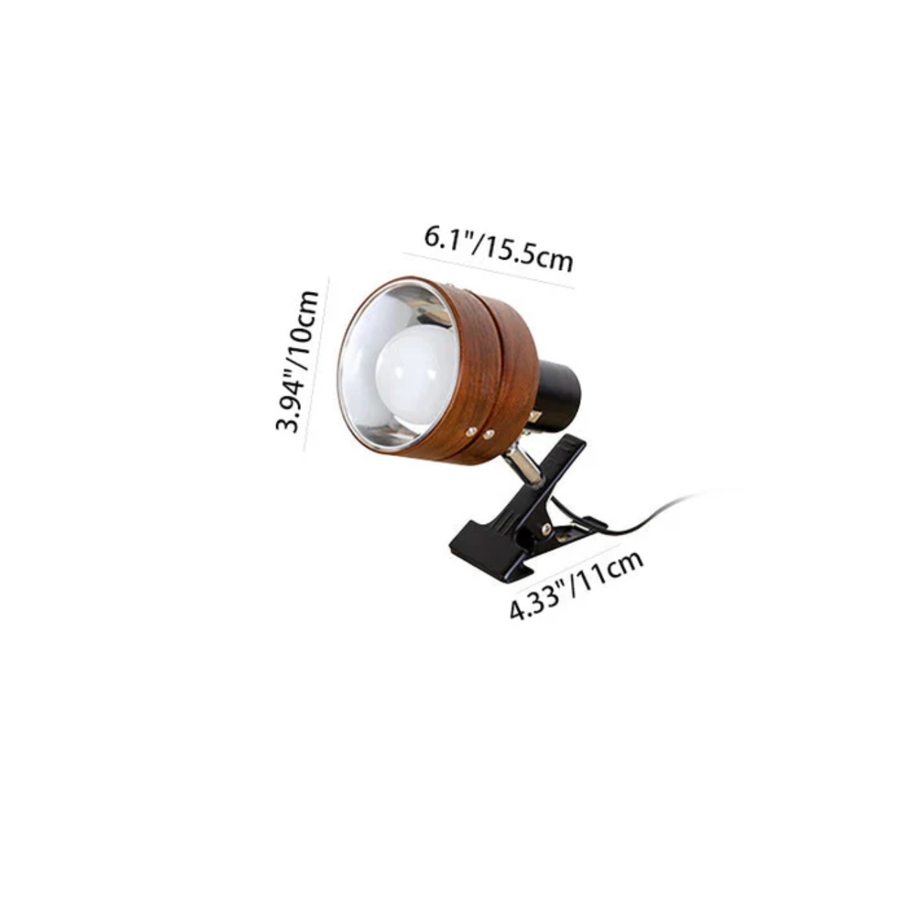 Verstelbare Clip Lamp Retro Houten Metaal Bureau Spotlamp