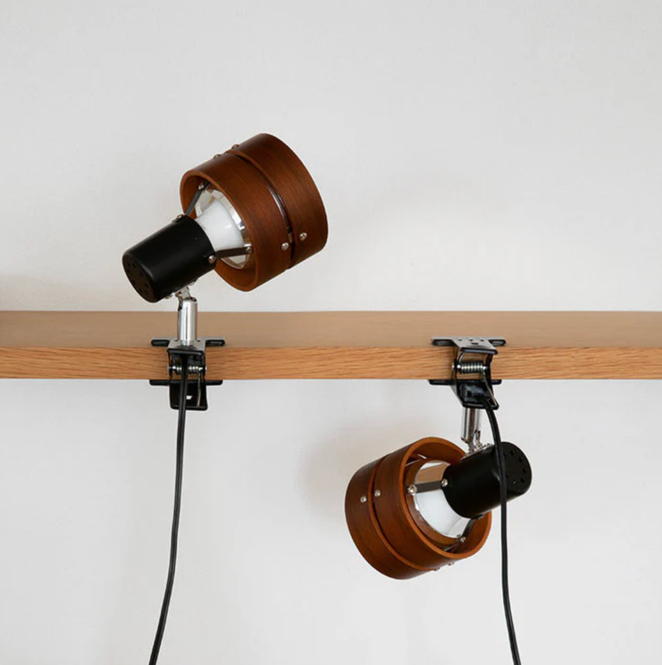 Verstelbare Clip Lamp Retro Houten Metaal Bureau Spotlamp
