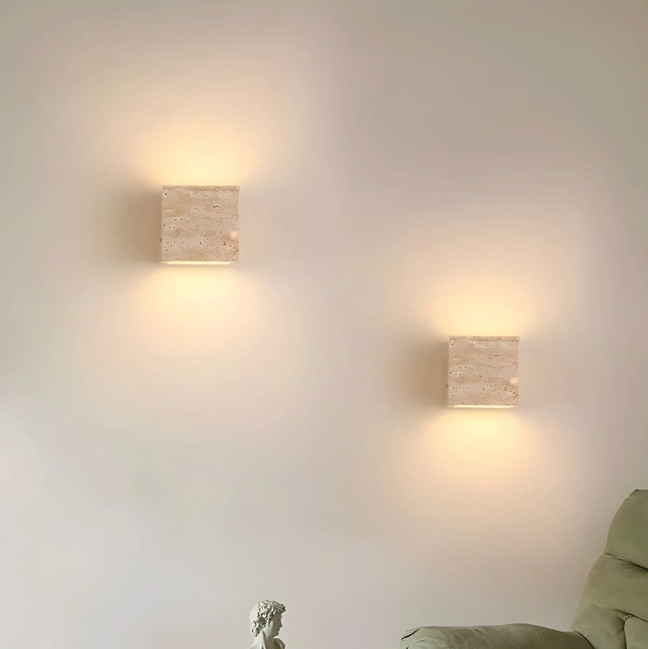 Travertine Wandlamp Natuursteen Moderne Minimalistische Wandlamp