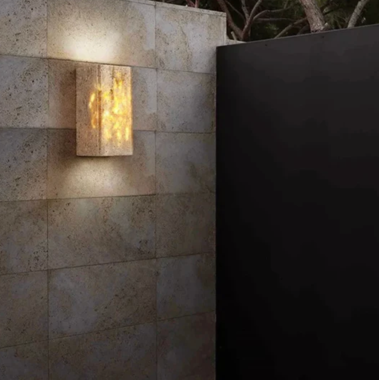 Travertine Wandlamp Natuursteen Moderne Minimalistische Wandlamp