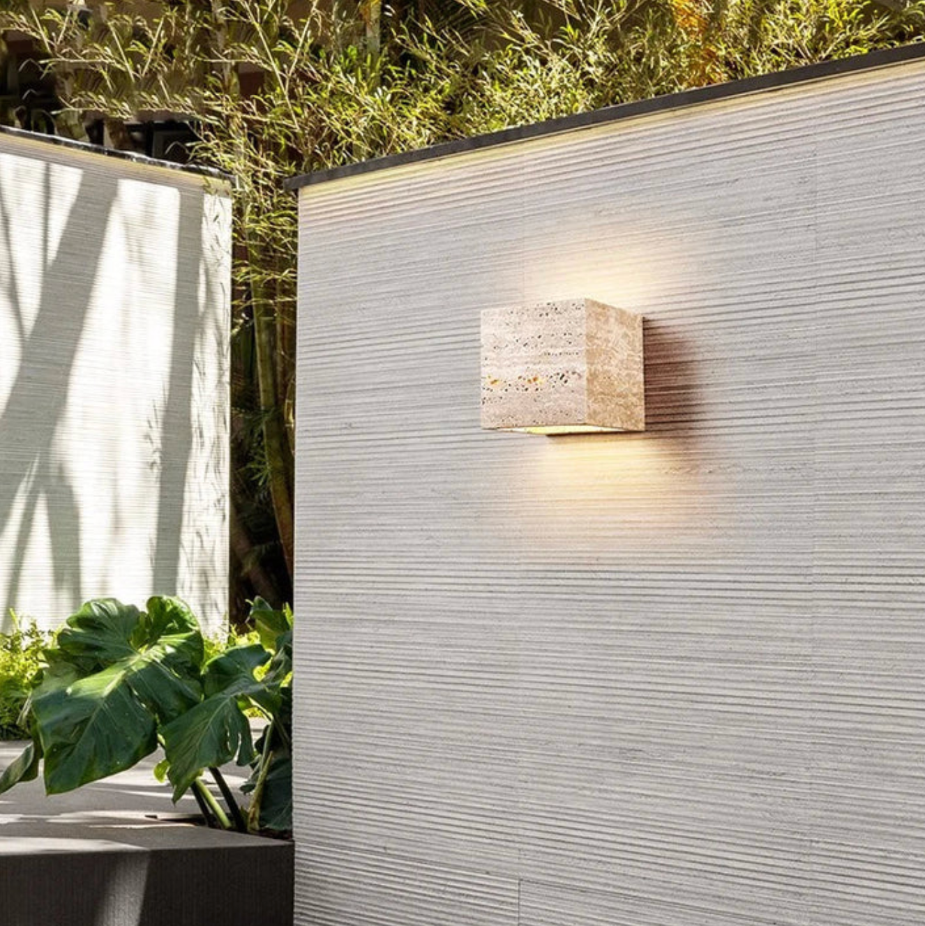 Travertine Wandlamp Natuursteen Moderne Minimalistische Wandlamp
