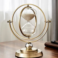 Luxe Zandloper met Elegante Metalen Frame