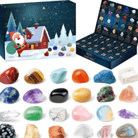 Kristallenjuwelen – Magische Edelsteen Adventskalender Met 24 Natuurlijke Kristallen