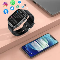 Unisex Smartwatch met ECG Gezondheidsmonitoring Bluetooth AMOLED Scherm
