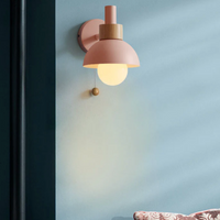 Wandlamp met Trekketting Moderne Houten Accent Sconces