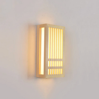 Japandi Houten Wandlamp LED Minimalistische Decoratieve Wandlamp