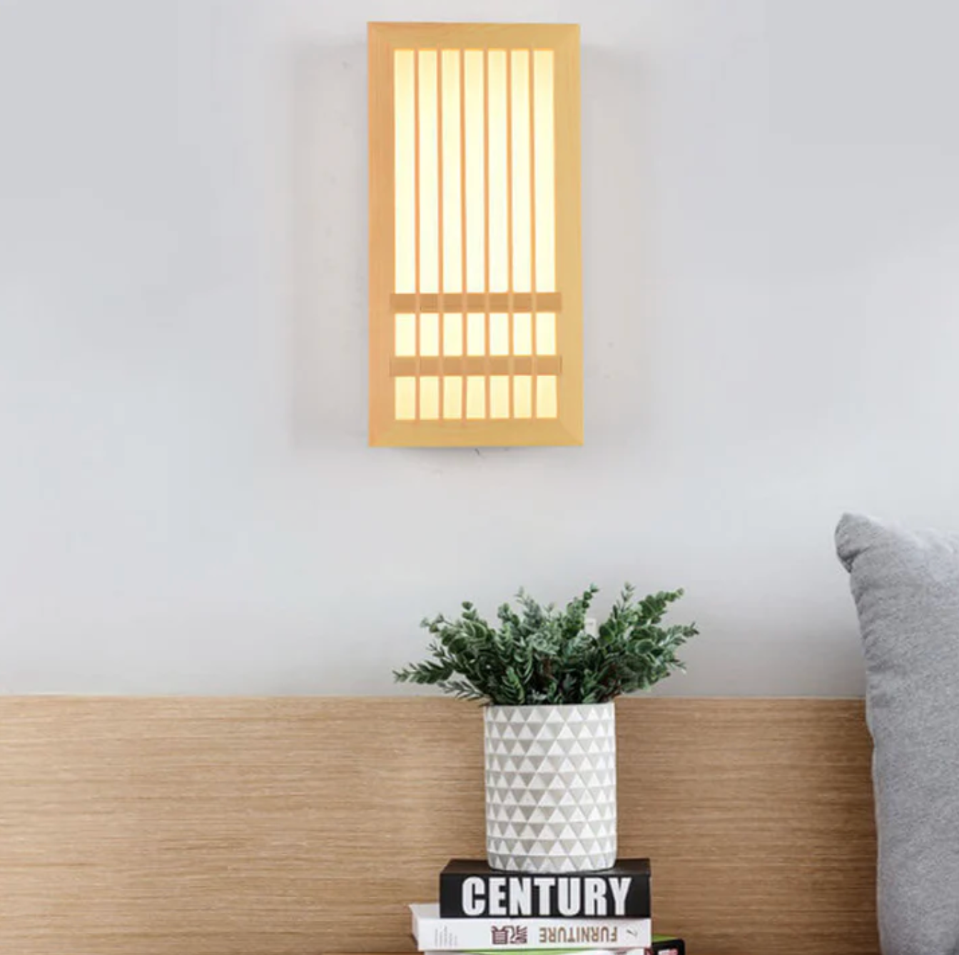 Japandi Houten Wandlamp LED Minimalistische Decoratieve Wandlamp