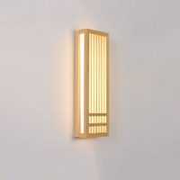 Japandi Houten Wandlamp LED Minimalistische Decoratieve Wandlamp
