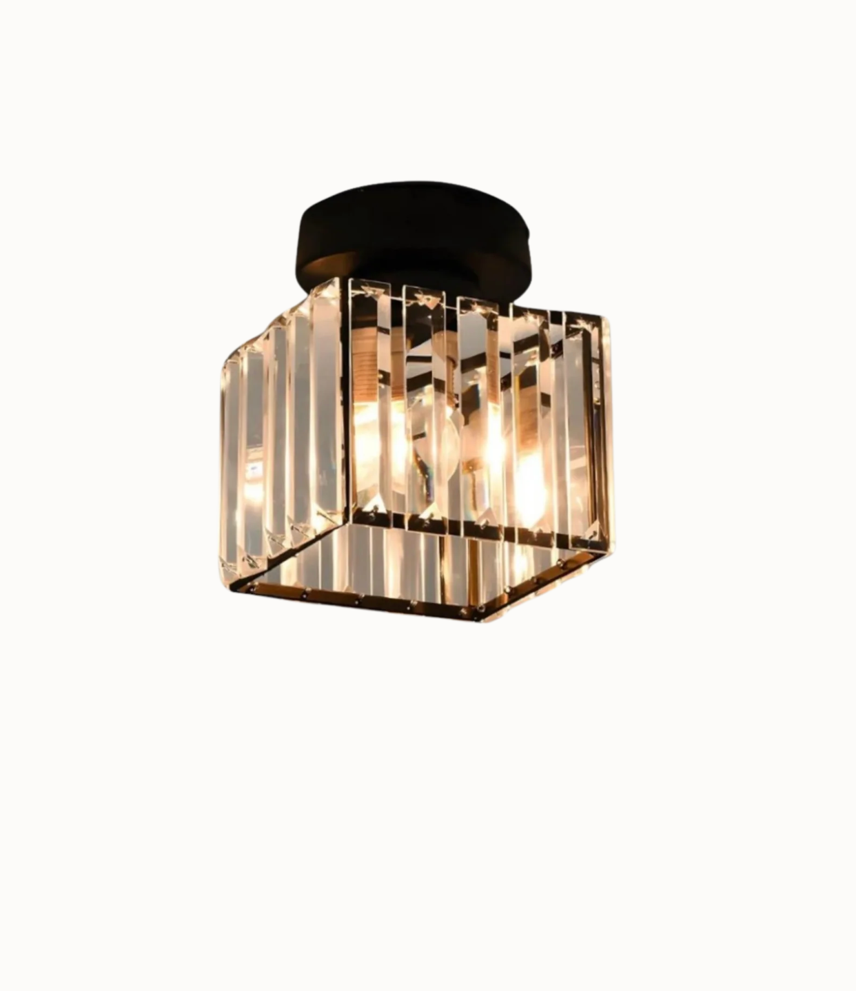 Moderne Kristallen Plafondlamp Glam Flush Mount Glazen Lamp