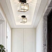 Moderne Kristallen Plafondlamp Glam Flush Mount Glazen Lamp