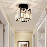 Moderne Kristallen Plafondlamp Glam Flush Mount Glazen Lamp