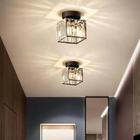 Moderne Kristallen Plafondlamp Glam Flush Mount Glazen Lamp