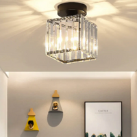 Moderne Kristallen Plafondlamp Glam Flush Mount Glazen Lamp