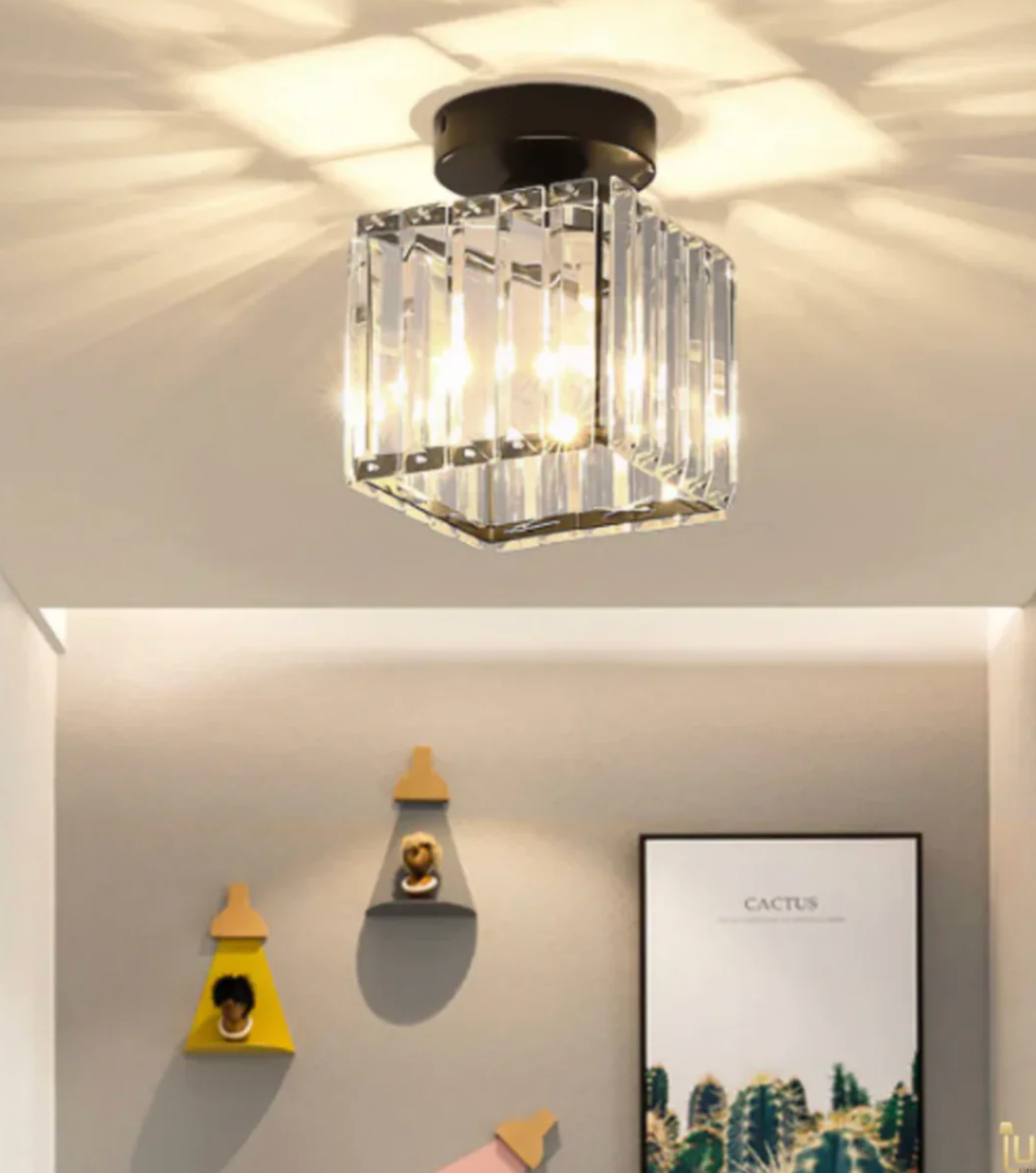 Moderne Kristallen Plafondlamp Glam Flush Mount Glazen Lamp