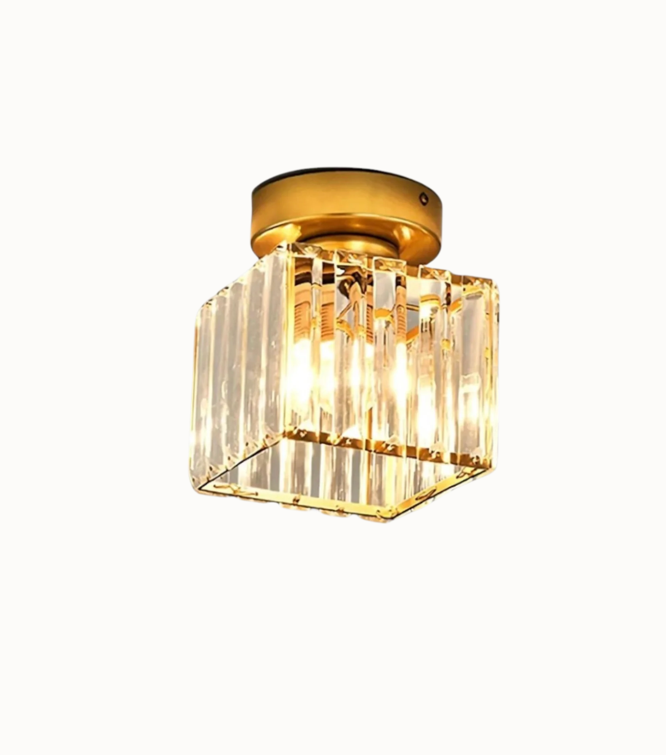 Moderne Kristallen Plafondlamp Glam Flush Mount Glazen Lamp