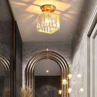 Moderne Kristallen Plafondlamp Glam Flush Mount Glazen Lamp