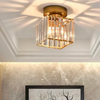 Moderne Kristallen Plafondlamp Glam Flush Mount Glazen Lamp