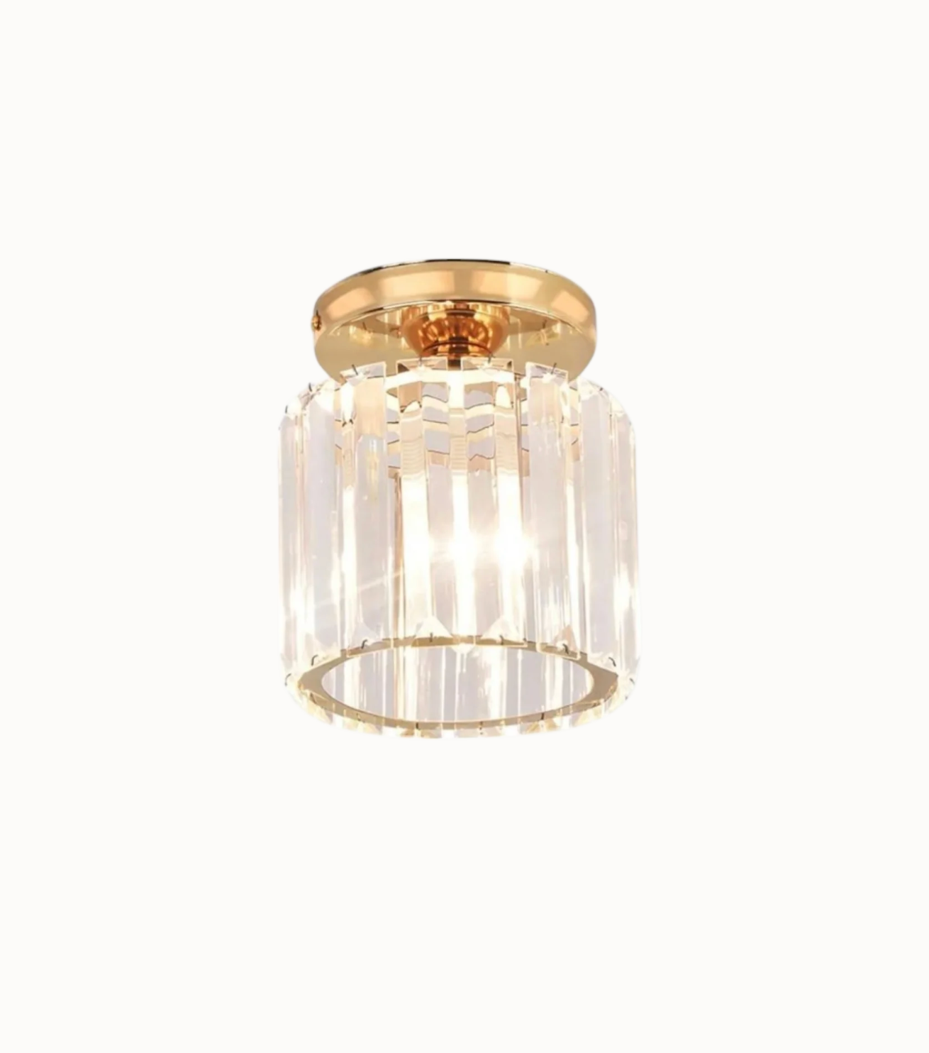 Moderne Kristallen Plafondlamp Glam Flush Mount Glazen Lamp